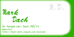 mark dach business card